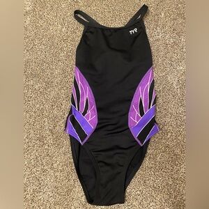 TYR Purple Diamond cut fit Swimsuit